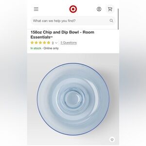 Brand new Bundle: 2PCS 158oz Chip and Dip Bowl Room Essentials